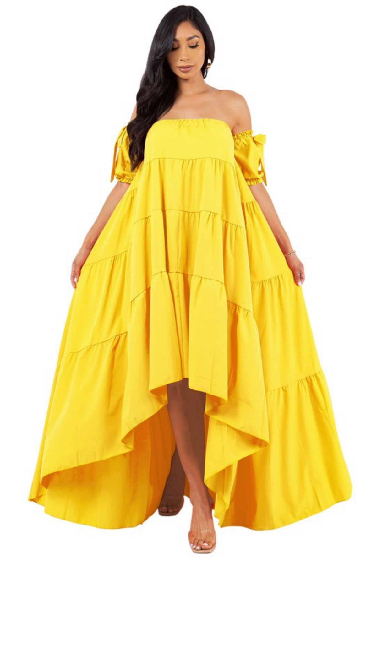 Yellow  drop gurl dress