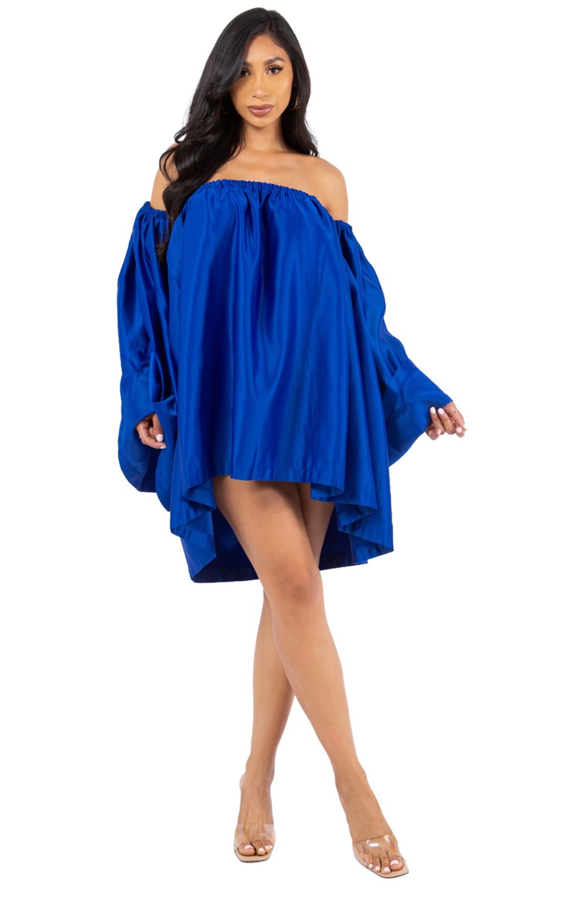 Royal blue Satin  Dress