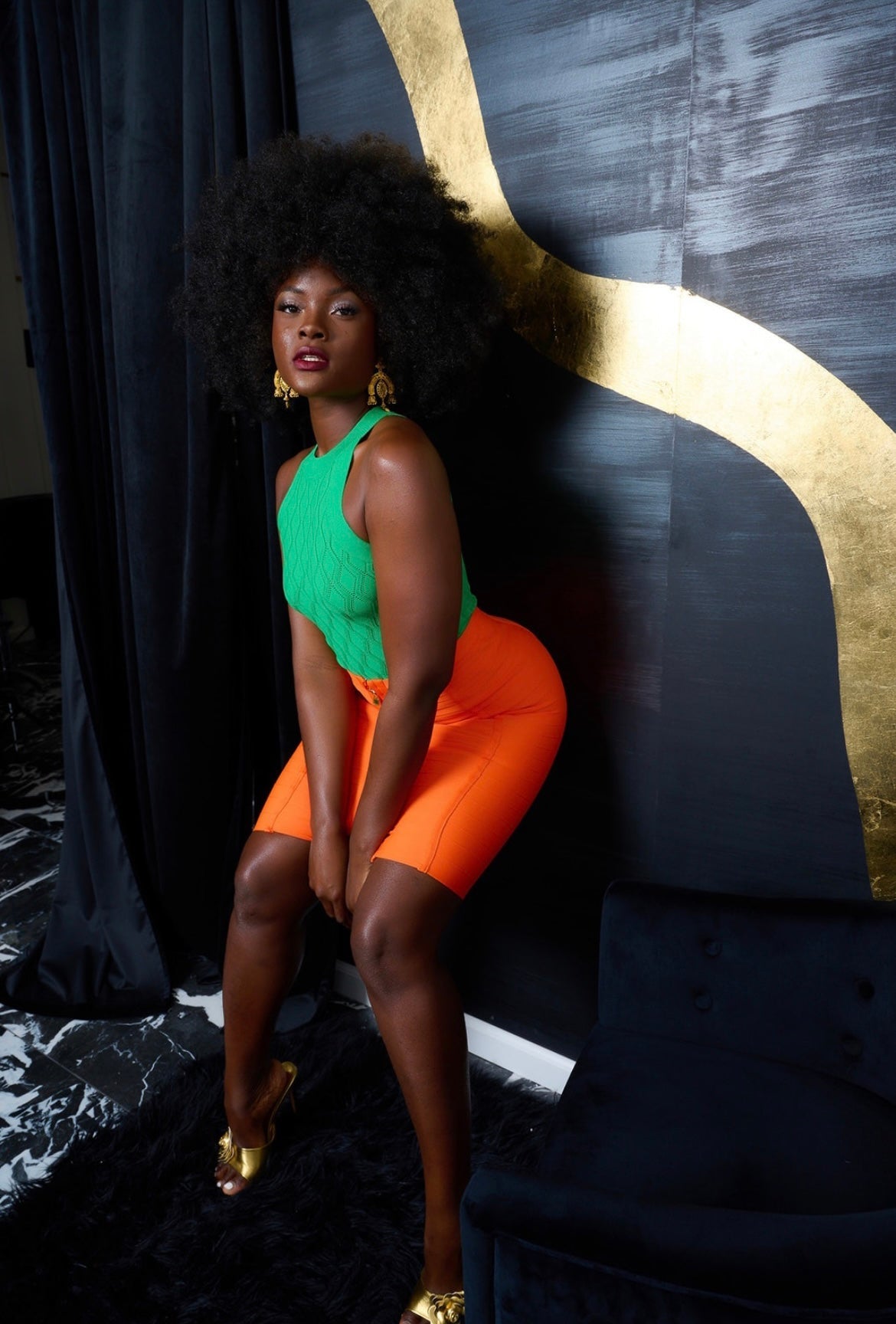 Orange Bandage skirt