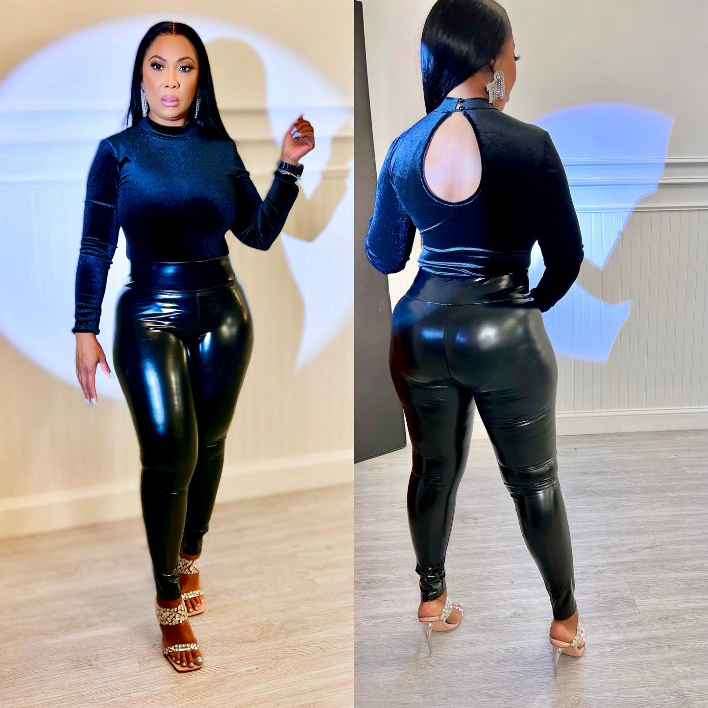 Patent leather black