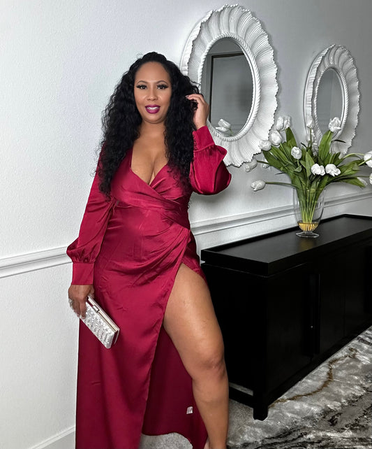 Lady in red dress