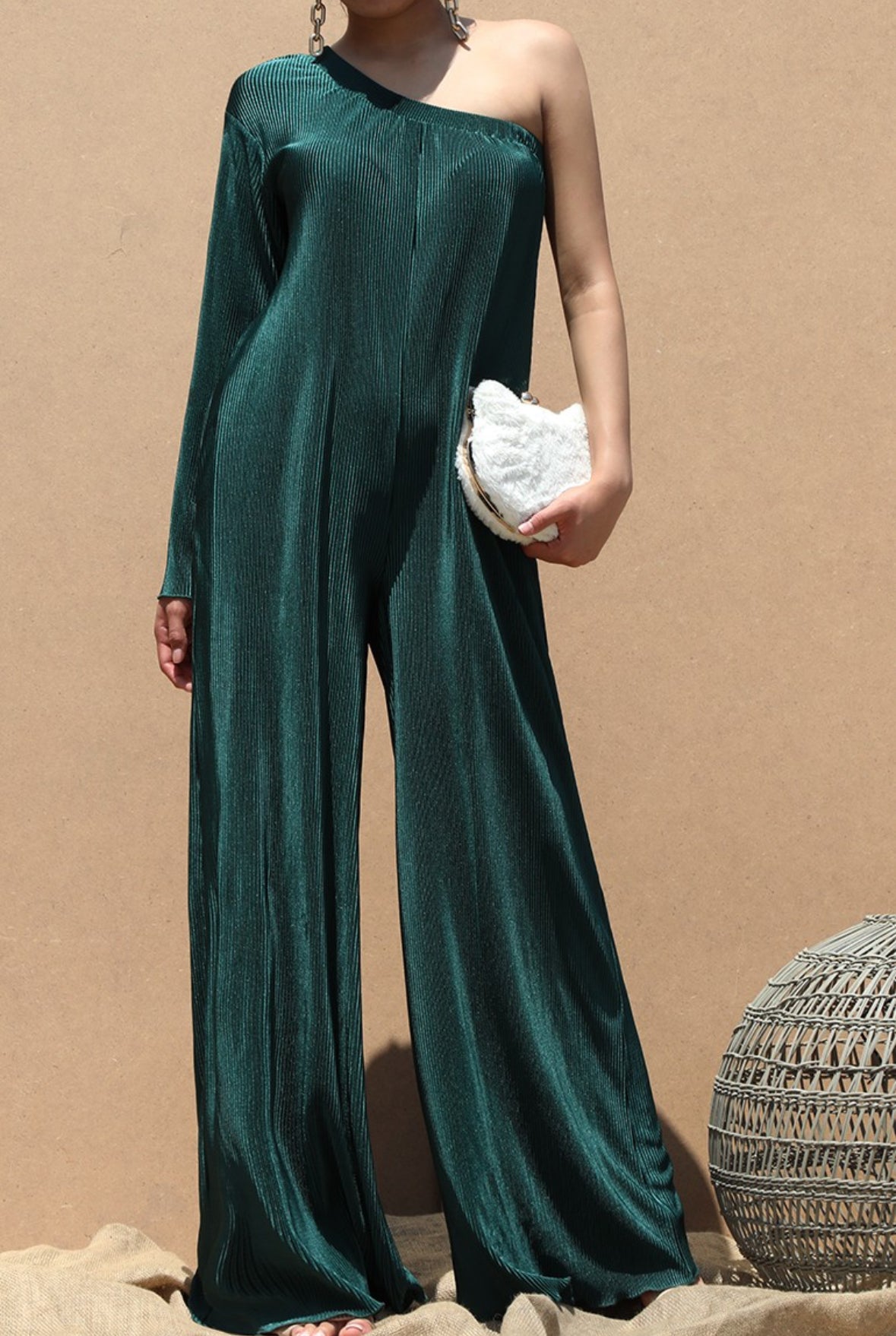 Hunter Green Holiday Jumpsuit