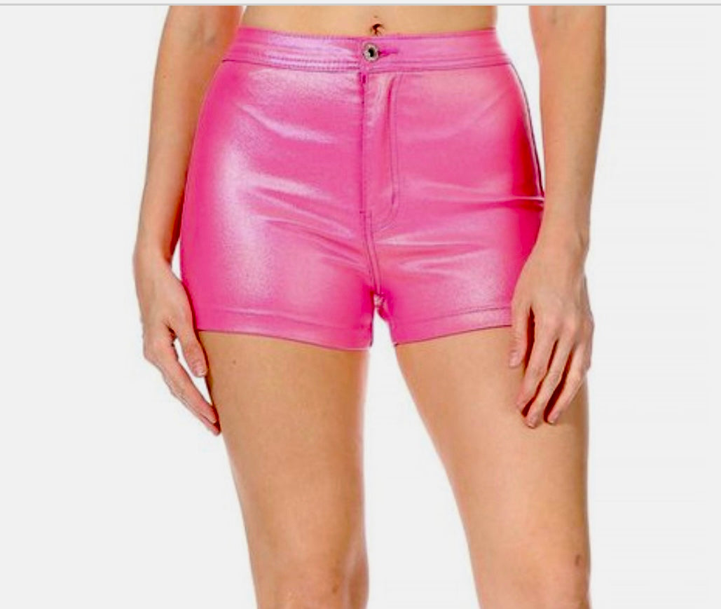 Metallic pink shorts