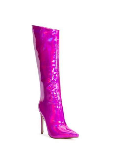 Pink metallic boots