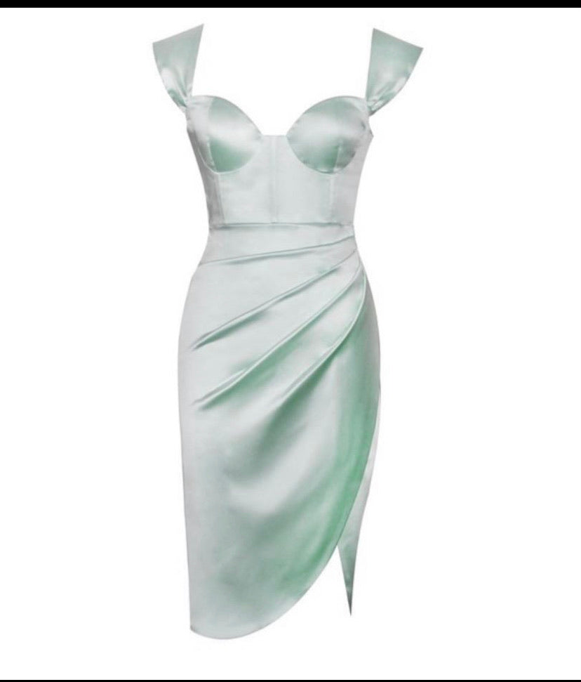 Minty Satin dress