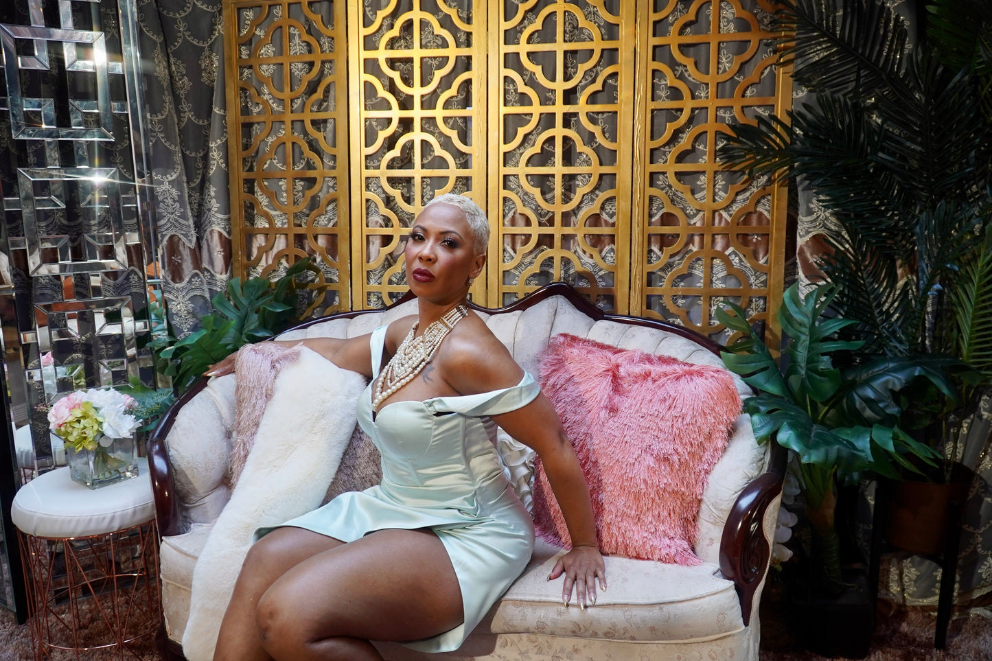 Minty Satin dress