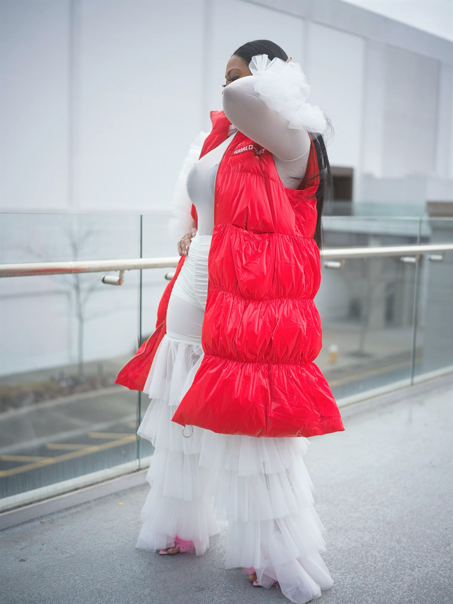 Red Puff Vest by
