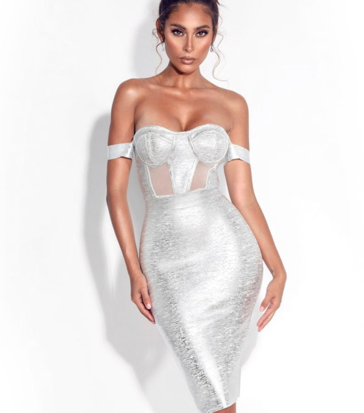 Silver Bandage Dress