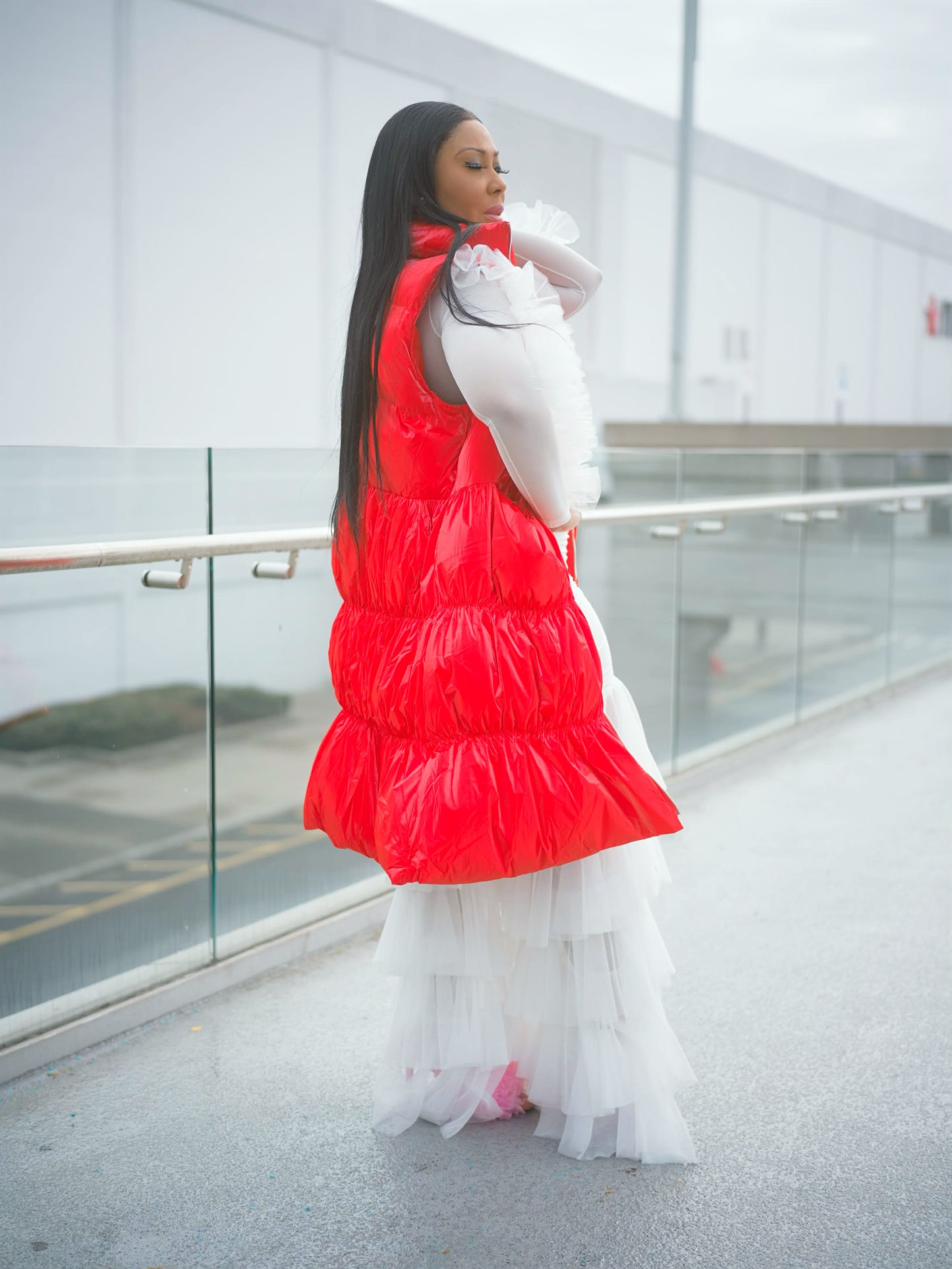 Red Puff Vest by