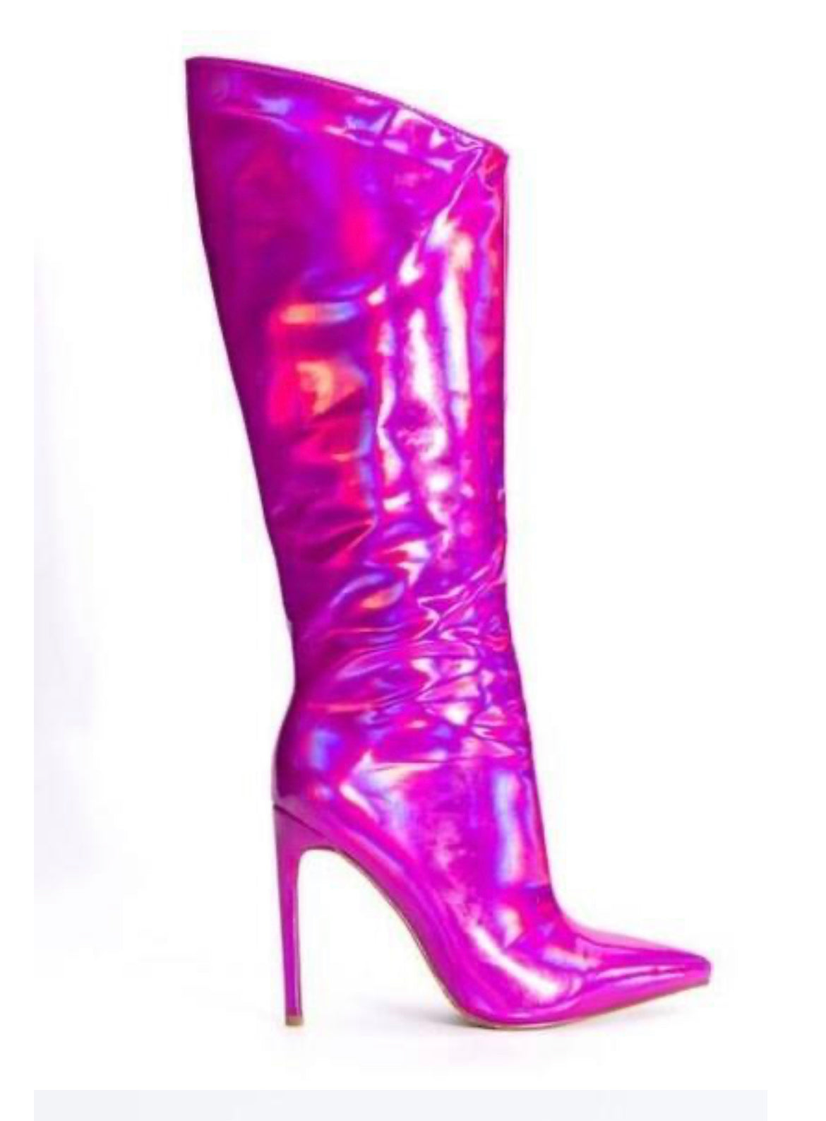 Pink metallic boots